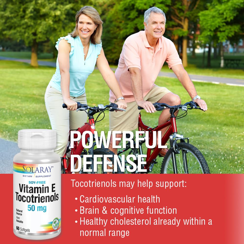 SOLARAY Vitamin E Tocotrienols 50mg Softgel, 50 Count