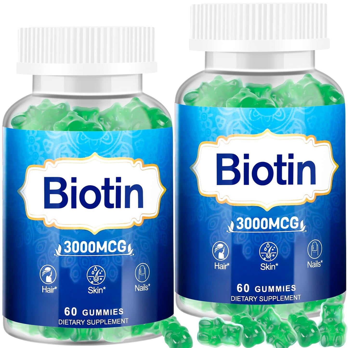 Vitaluxy Hair Skin and Nails Biotin Gummies, 120 Count