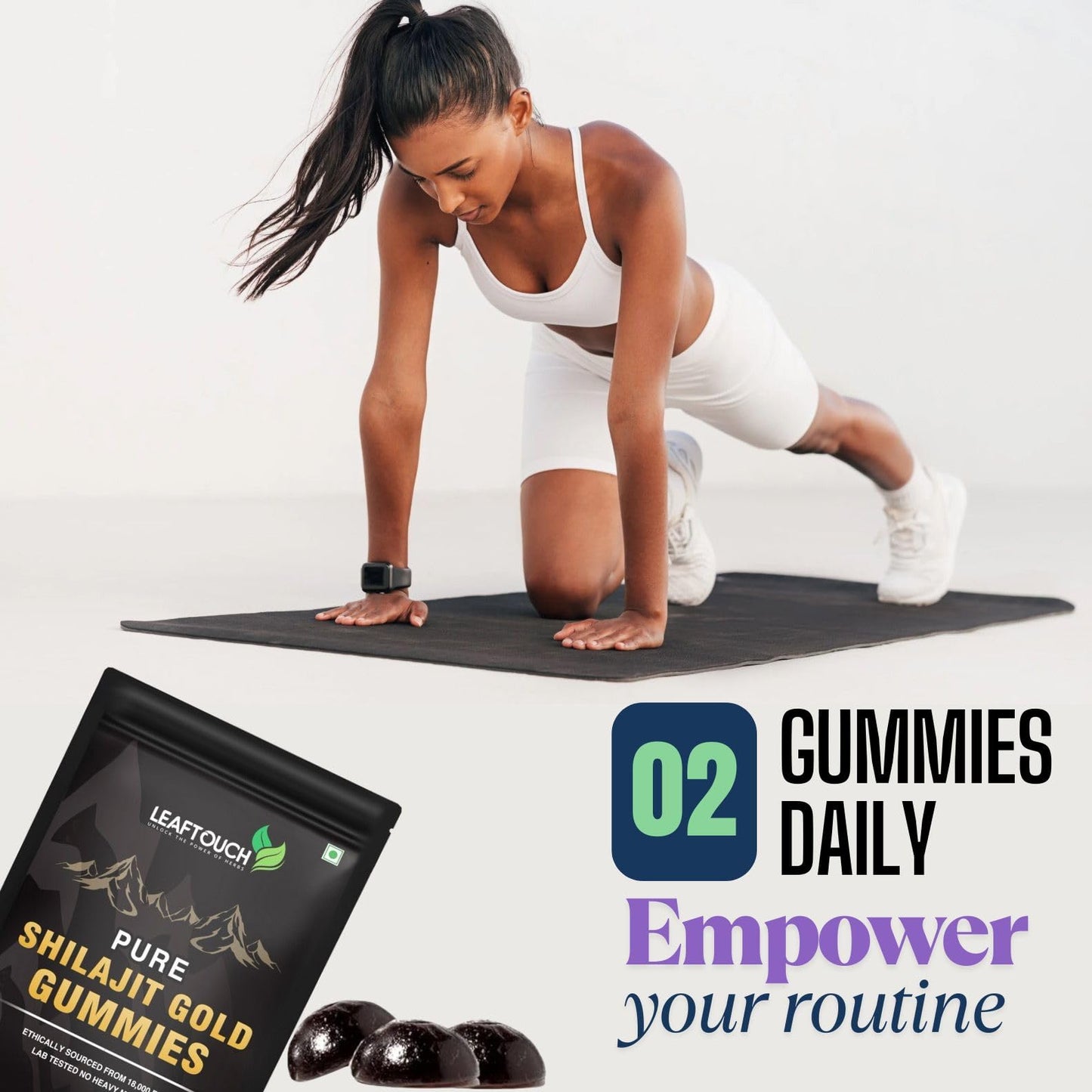 LEAFTOUCH-UNLOCK THE POWER OF HERBS Shilajit Gold Gummies 60 Gummies