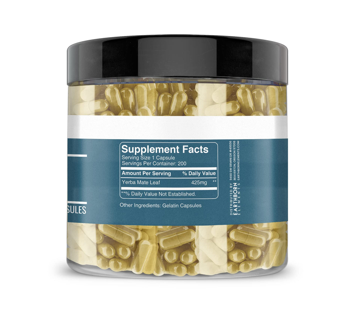Earthborn Elements Yerba Mate Leaf 200 Capsules