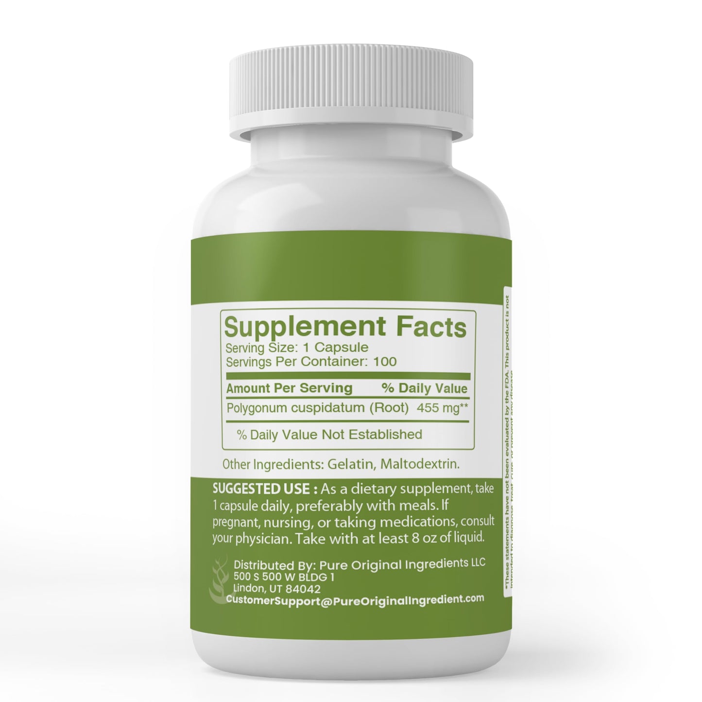 Pure Original Ingredients Japanese Knotweed Capsules 100 Count