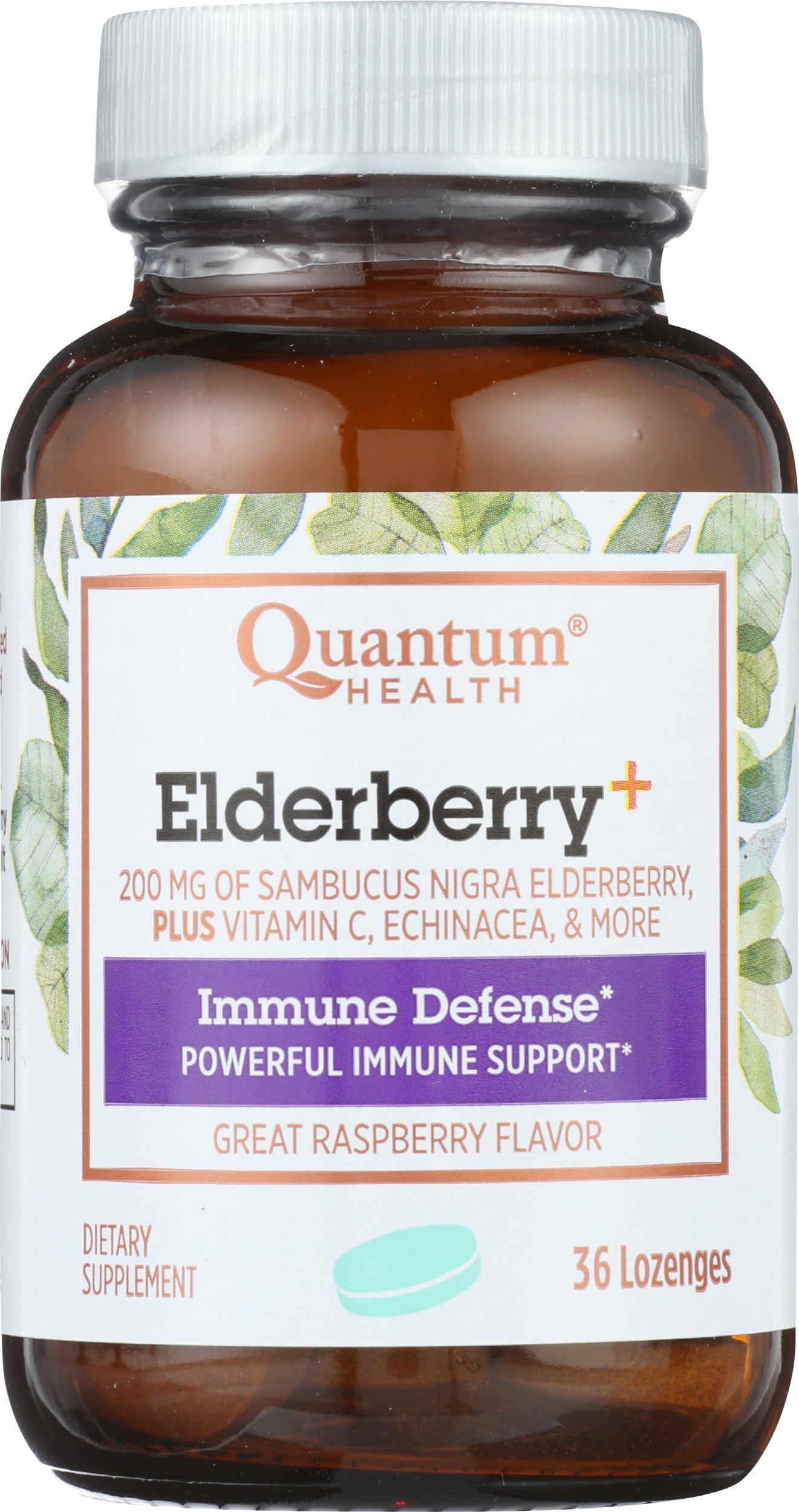 Quantum Health Raspberry Elderberry Lozenges 36 Count