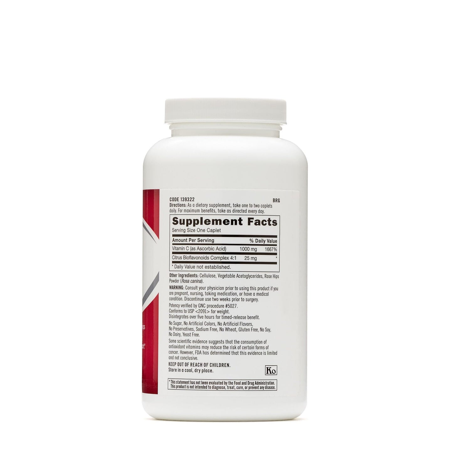 GNC Vitamin C 1000 with Bioflavonoids and Rose Hips Timed Release Tablet 180