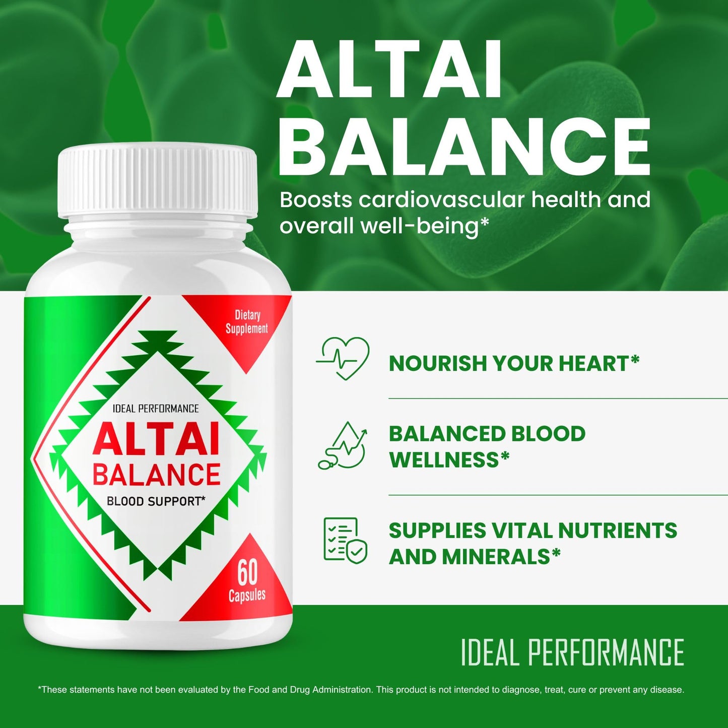 IDEAL PERFORMANCE Altai Balance Support Formula 180 Capsules