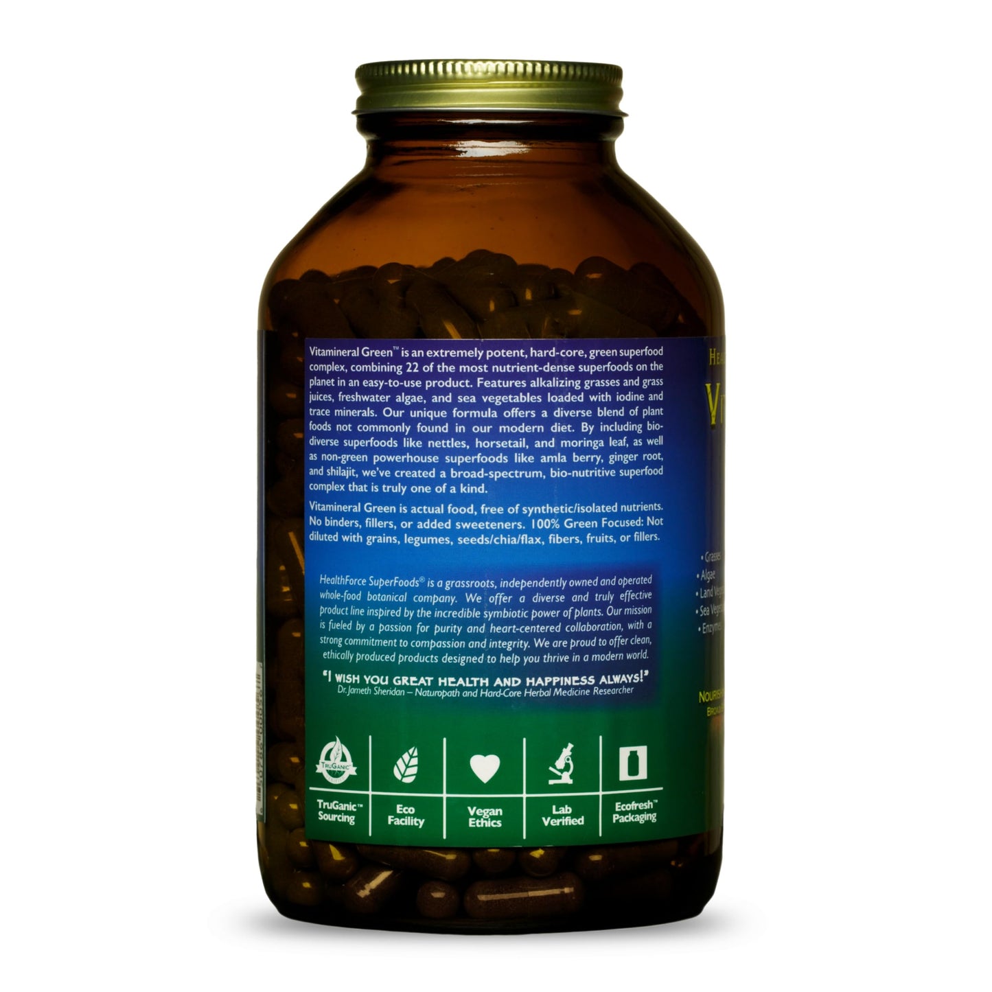 HEALTHFORCE SUPERFOODS Vitamineral Green Mineral Supplement for Immune & Thyroid Support 400 Capsules