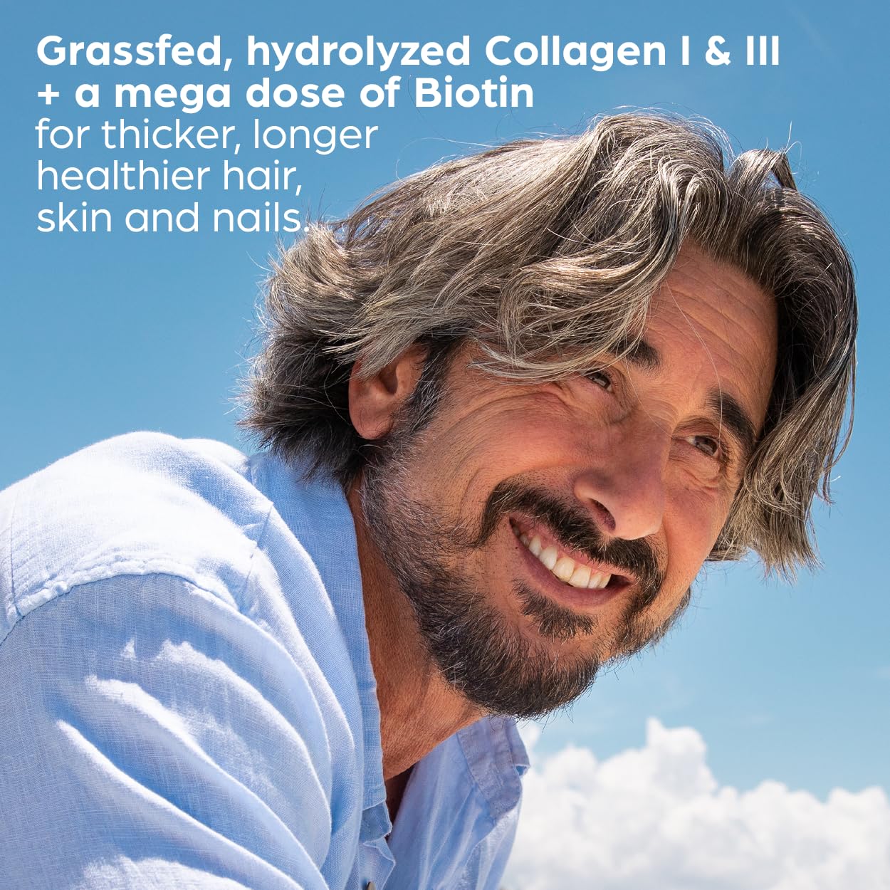 Flip My Life Collagen Peptides + Biotin, Hyaluronic Acid & Vitamin C Powder, 13.29 Ounce