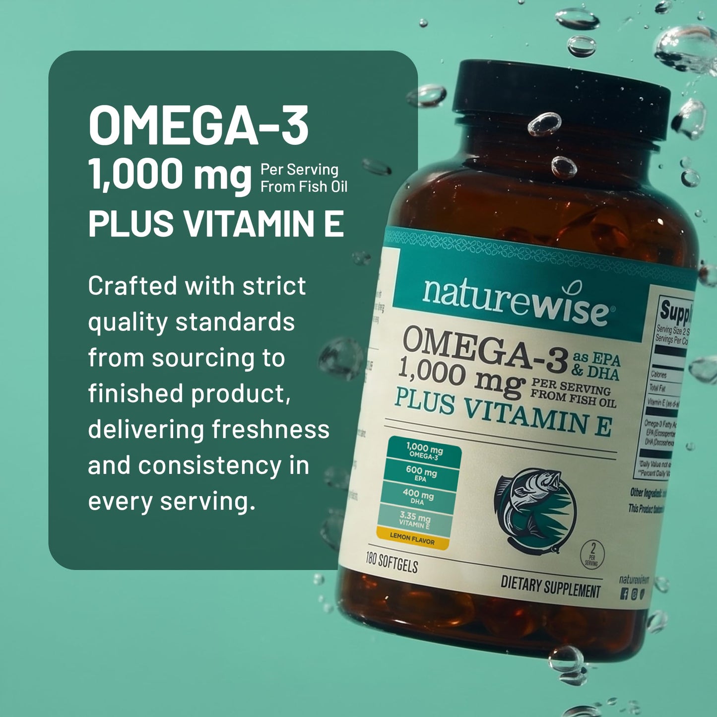 NatureWise Extra-Strength Omega-3 Fish Oil Softgels 360 Count