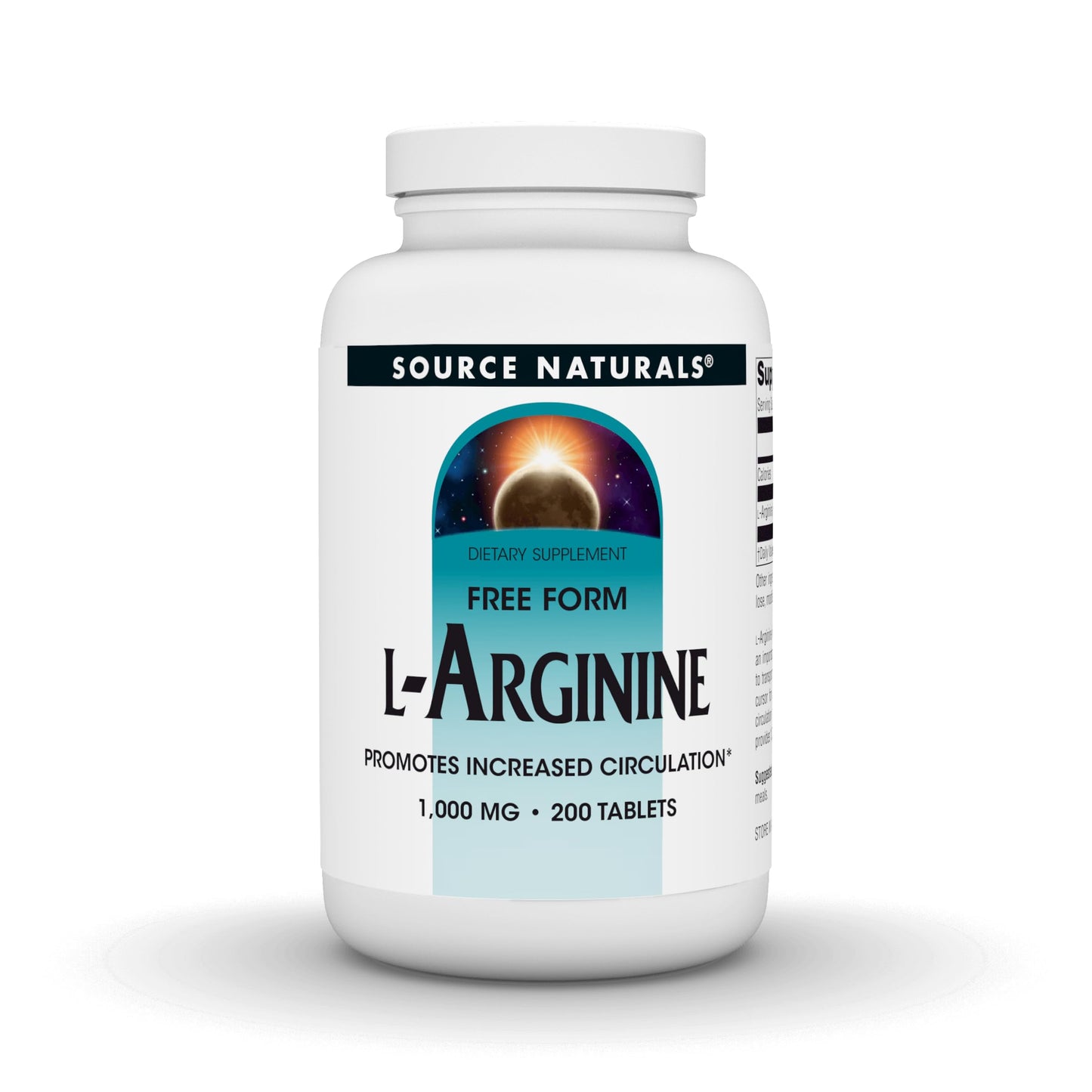 Source Naturals L-Arginine Free Form 1000 mg, 200 Tablets