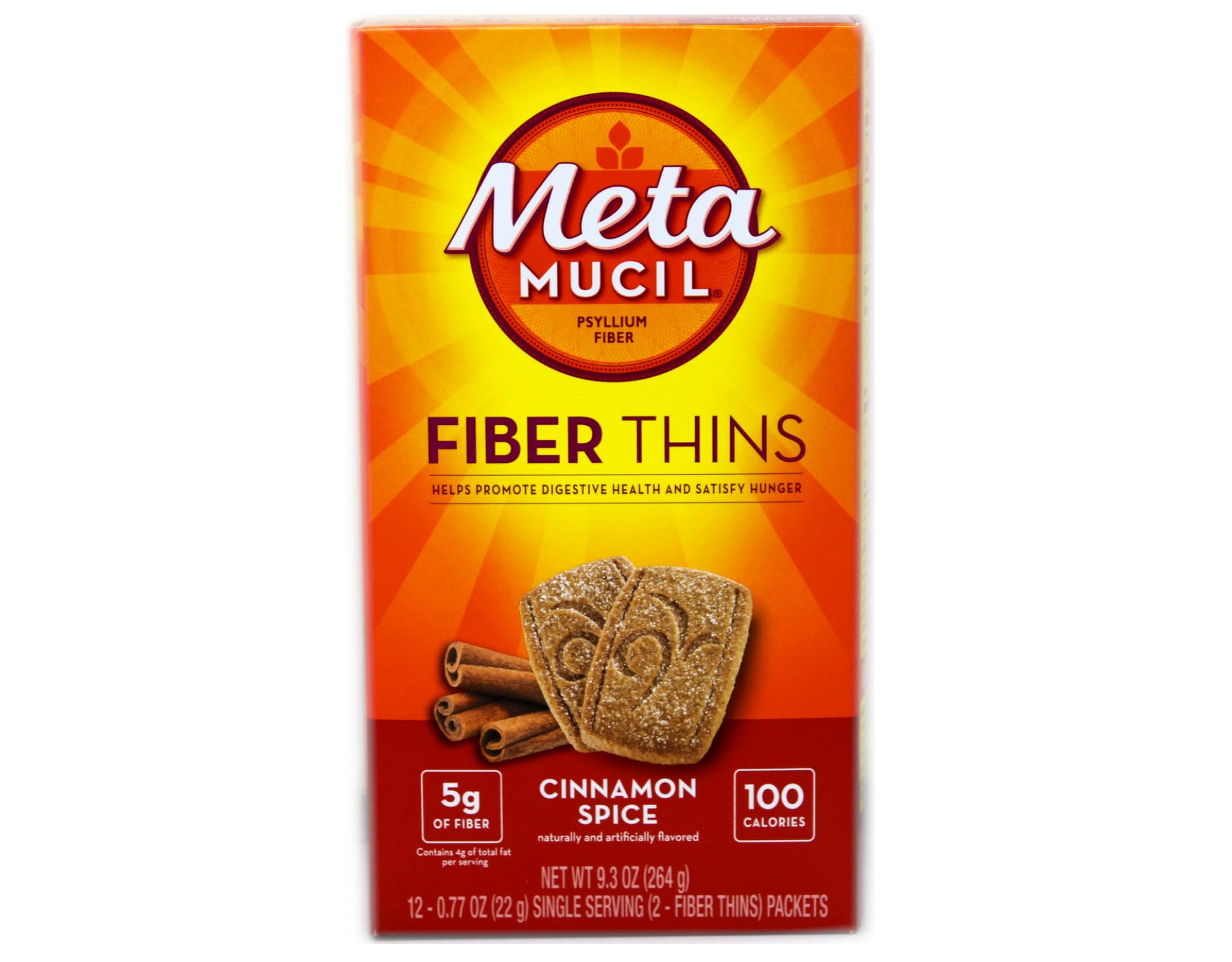 Metamucil Fiber Thins Cinnamon Spice Capsule, Pack of 36