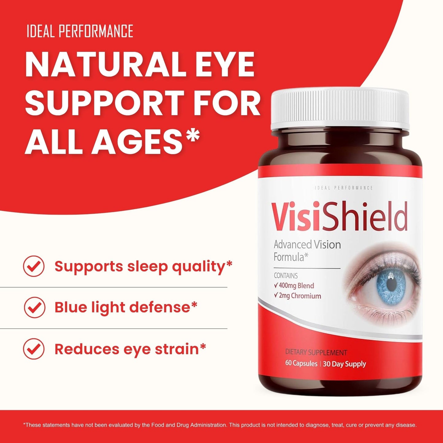 IDEAL PERFORMANCE Visishield Advanced Vision Formula for Eyes Capsules, 120 Capsules