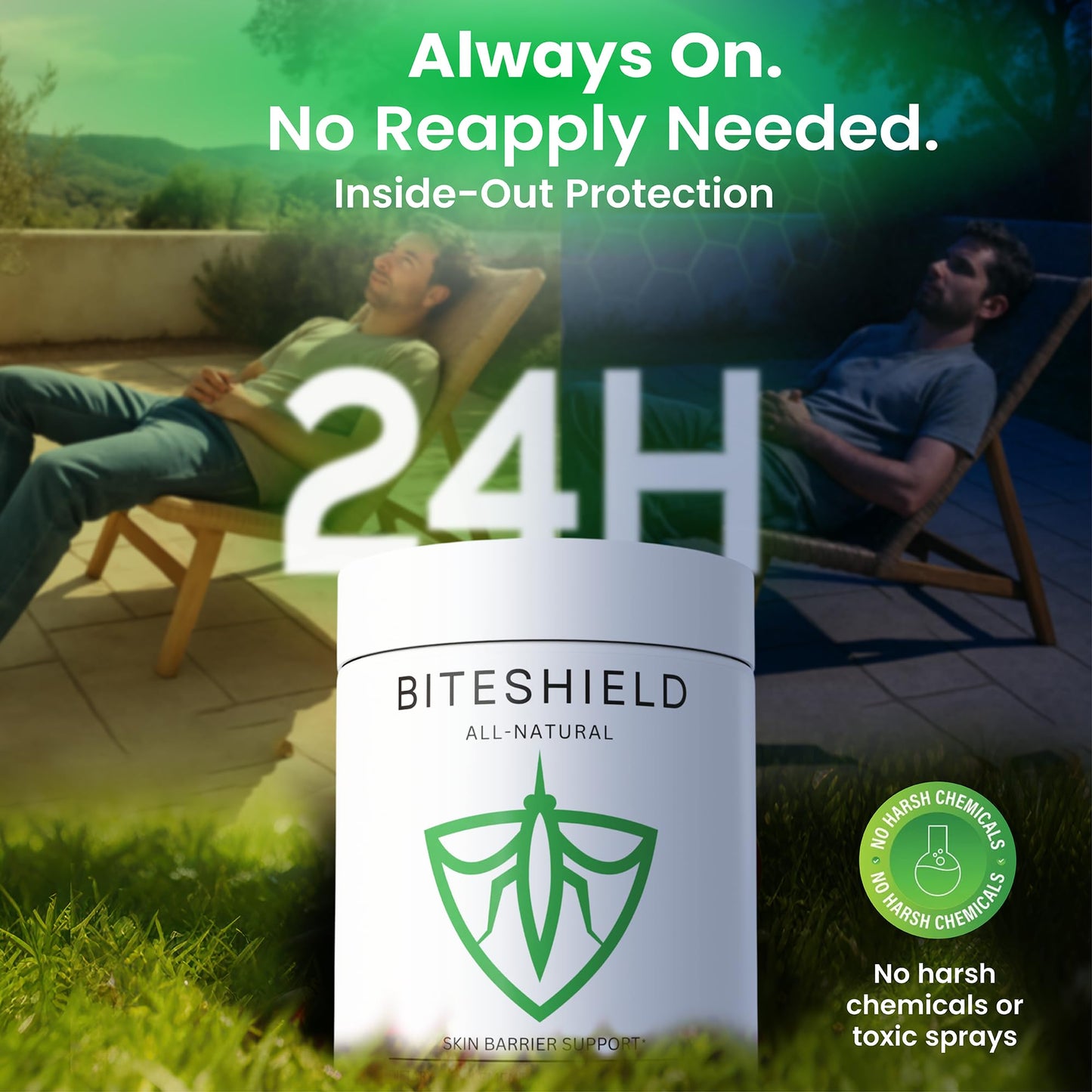 BITESHIELD Mosquito Repellent Pills for Humans 60 Capsules