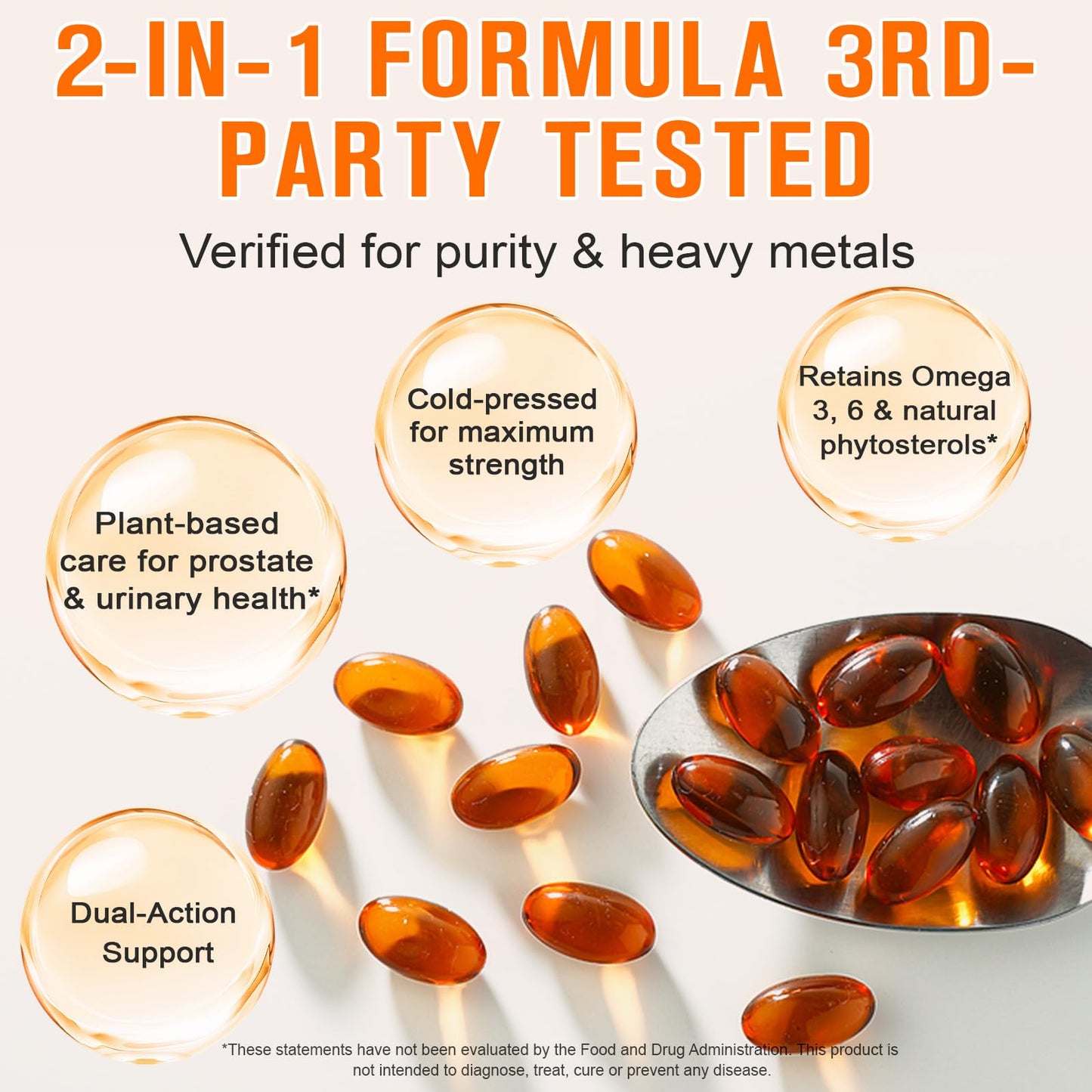 Mcukv Pumpkin Seed Oil with Saw Palmetto Capsules 300 Count