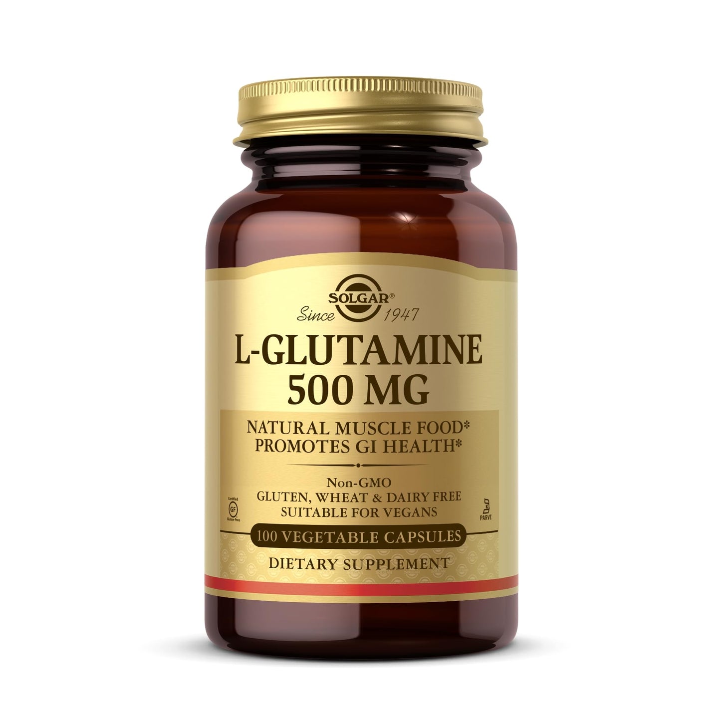 Solgar L-Glutamine 500 mg Capsules 100 Count
