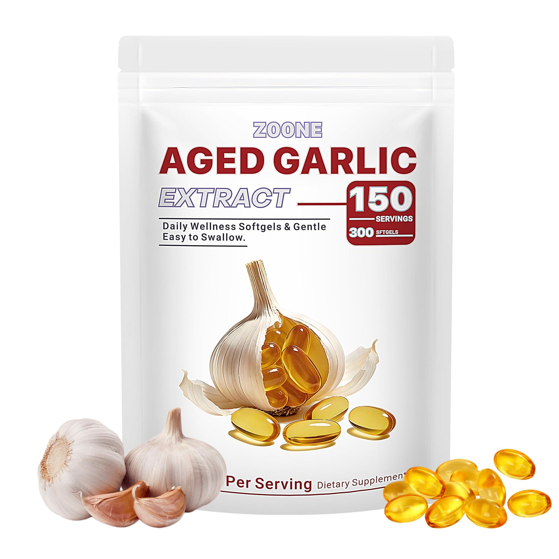Zoone Aged Garlic Extract Softgels, 300 Count