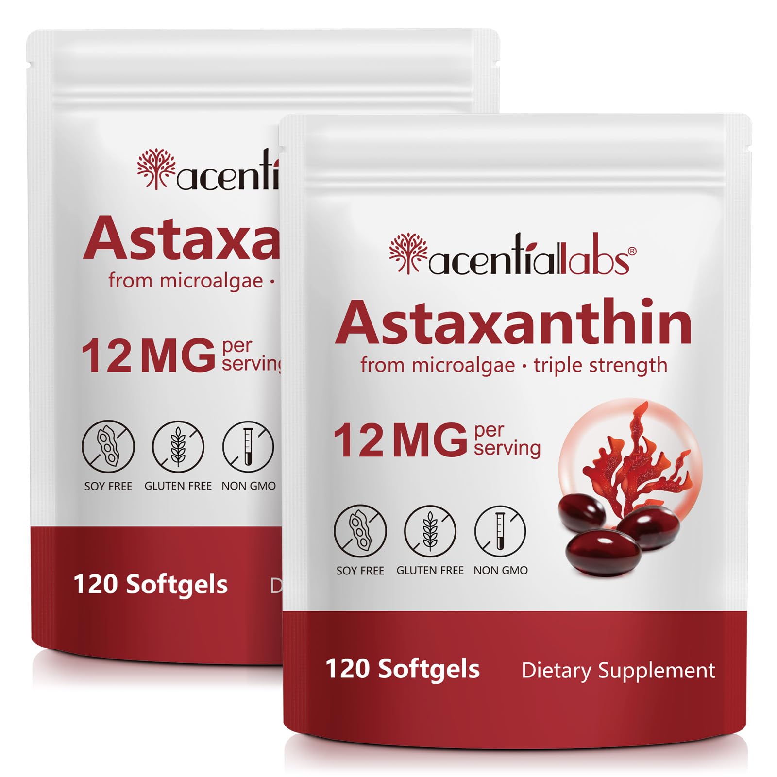 ZUZOKKAHA Astaxanthin 12mg Capsules, 240 Count