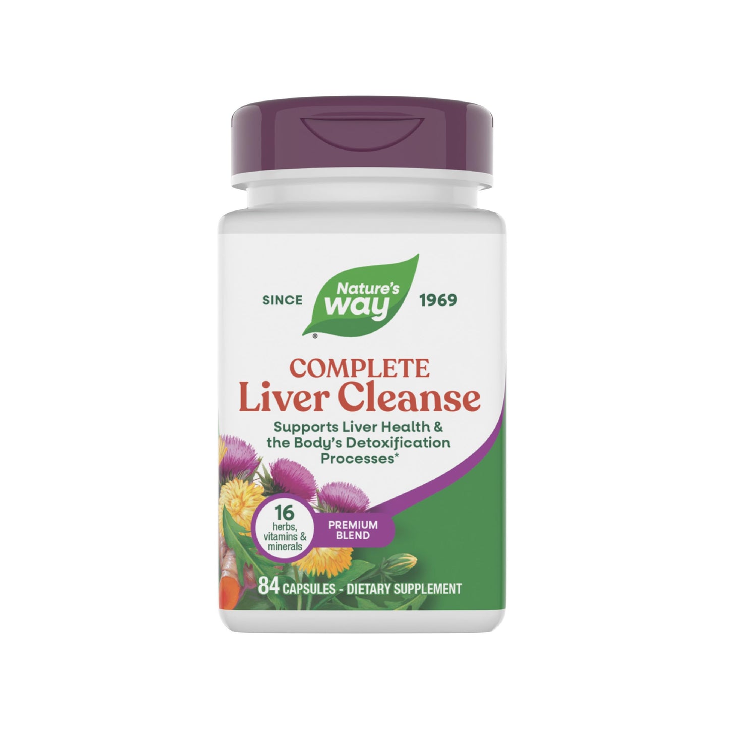 Nature's Way Complete Liver Cleanse with Milk Thistle Capsules, 84 Count
