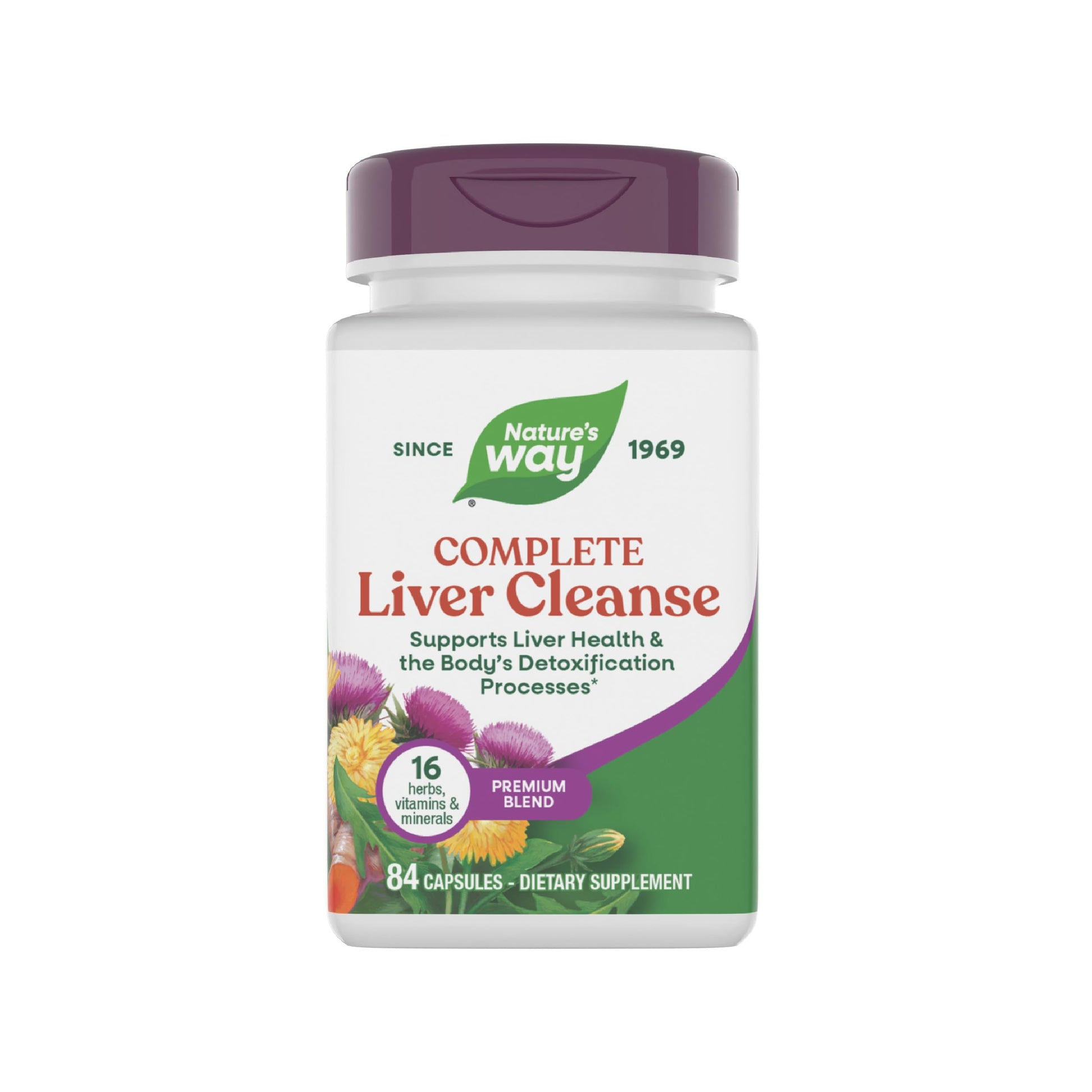 Nature's Way Complete Liver Cleanse with Milk Thistle Capsules, 84 Count