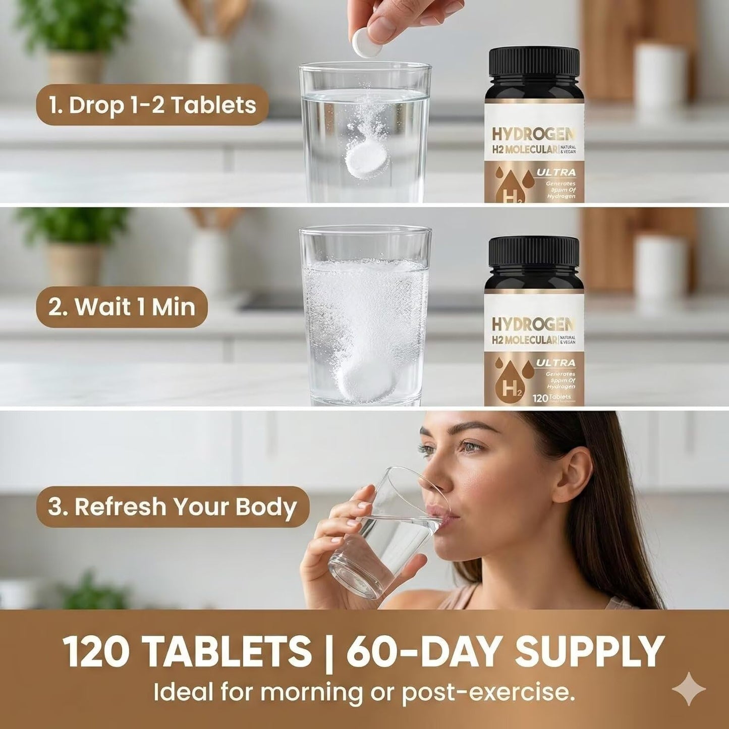HerbX Hydrogen Water Tablets 120 Tablets
