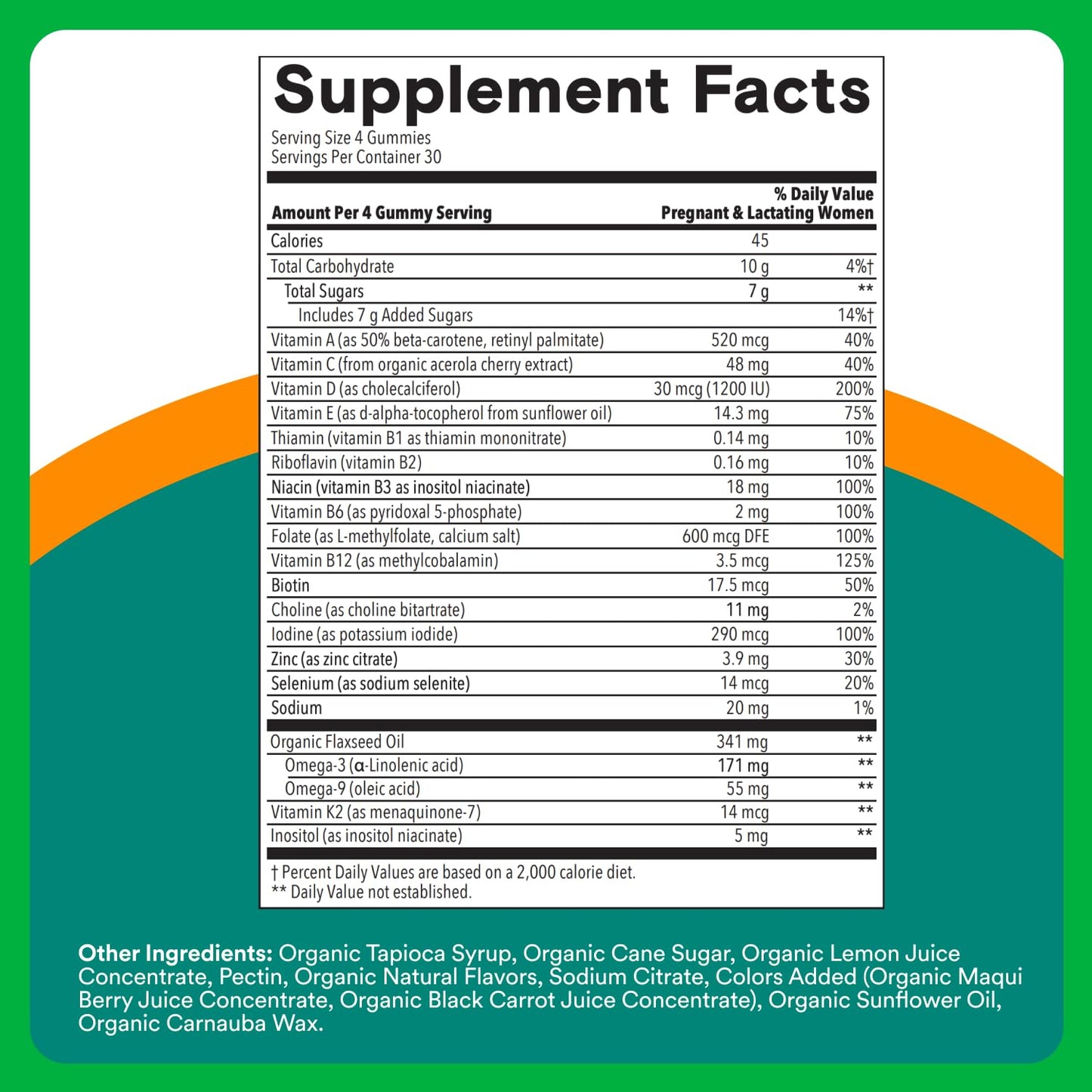 SmartyPants Organic Prenatal Vitamins for Women Multivitamin Gummies, 1 Count