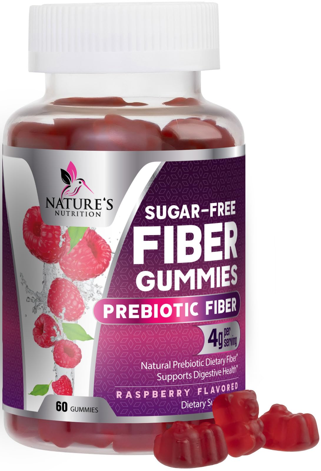 Nature's Nutrition Fiber Gummies Gummy, 60 Count