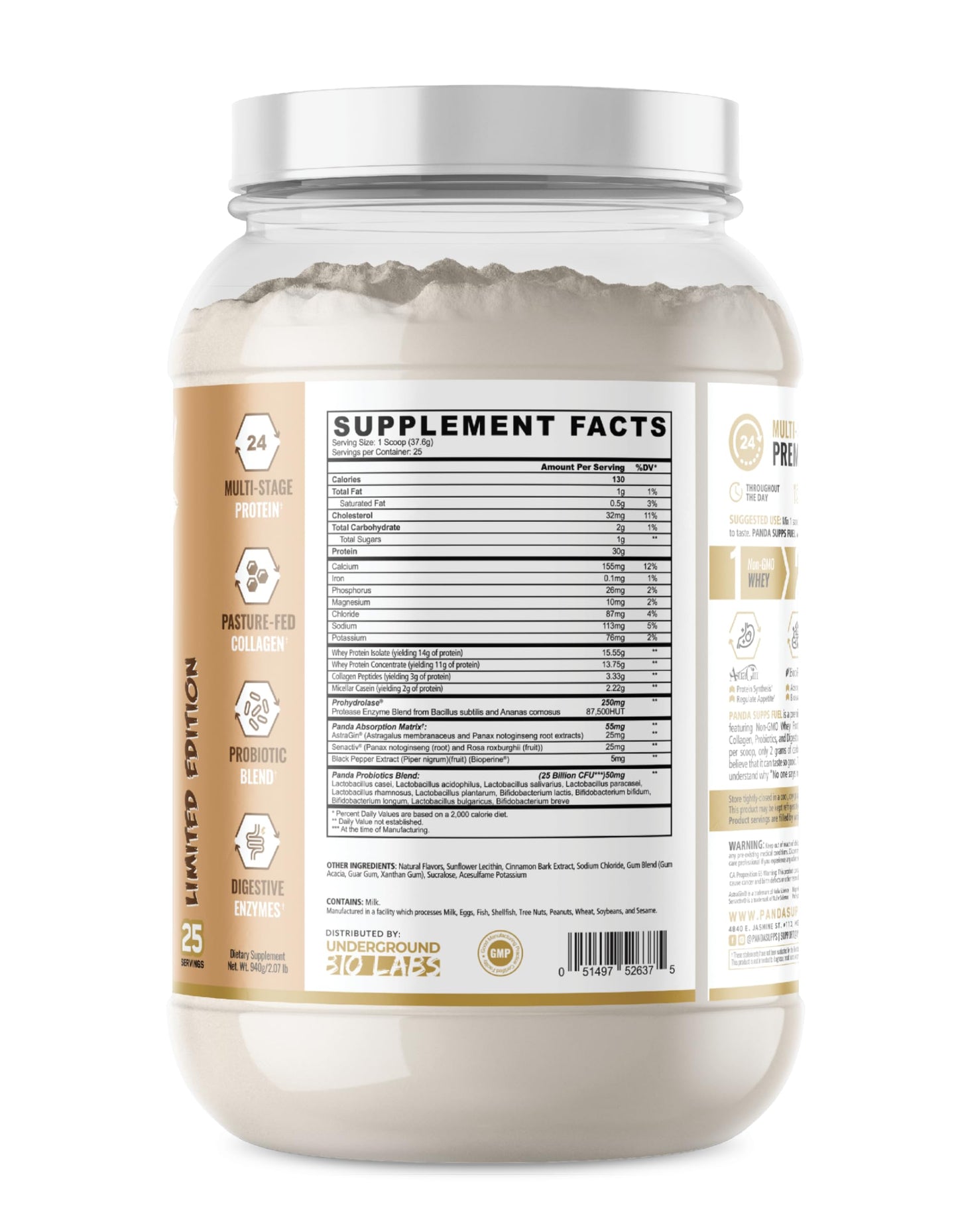 Underground Bio Labs Panda Fuel Protein Whey Protein Powder 40