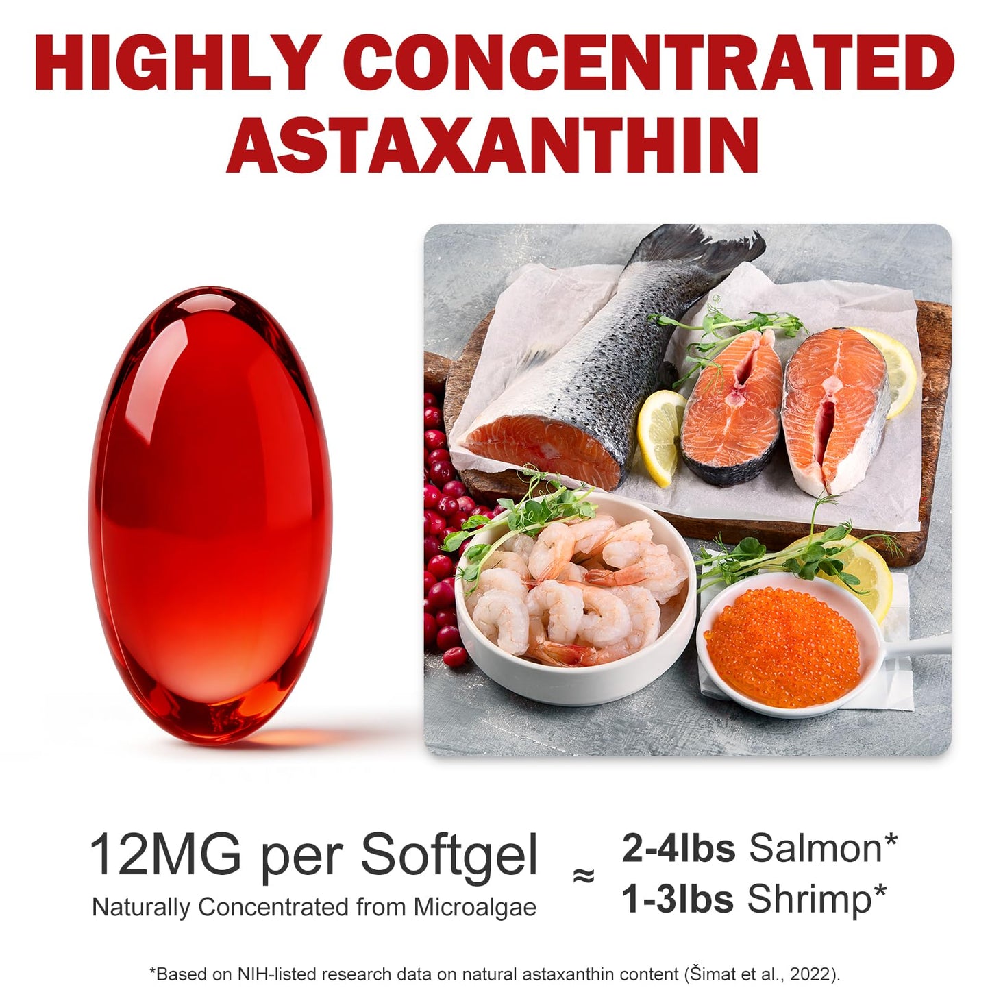 DYHONKEE Astaxanthin Supplements 12mg Softgels 120 Count