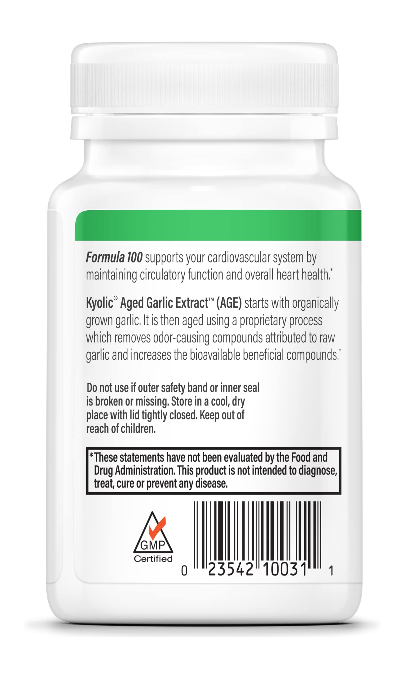 Kyolic Aged Garlic Extract Formula 100 Tablets