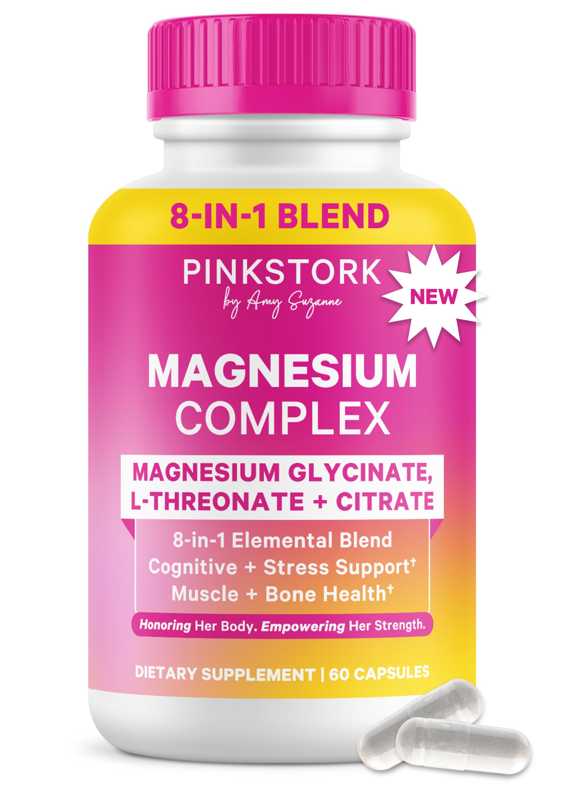 Pink Stork Magnesium Complex for Women, 60 Capsules
