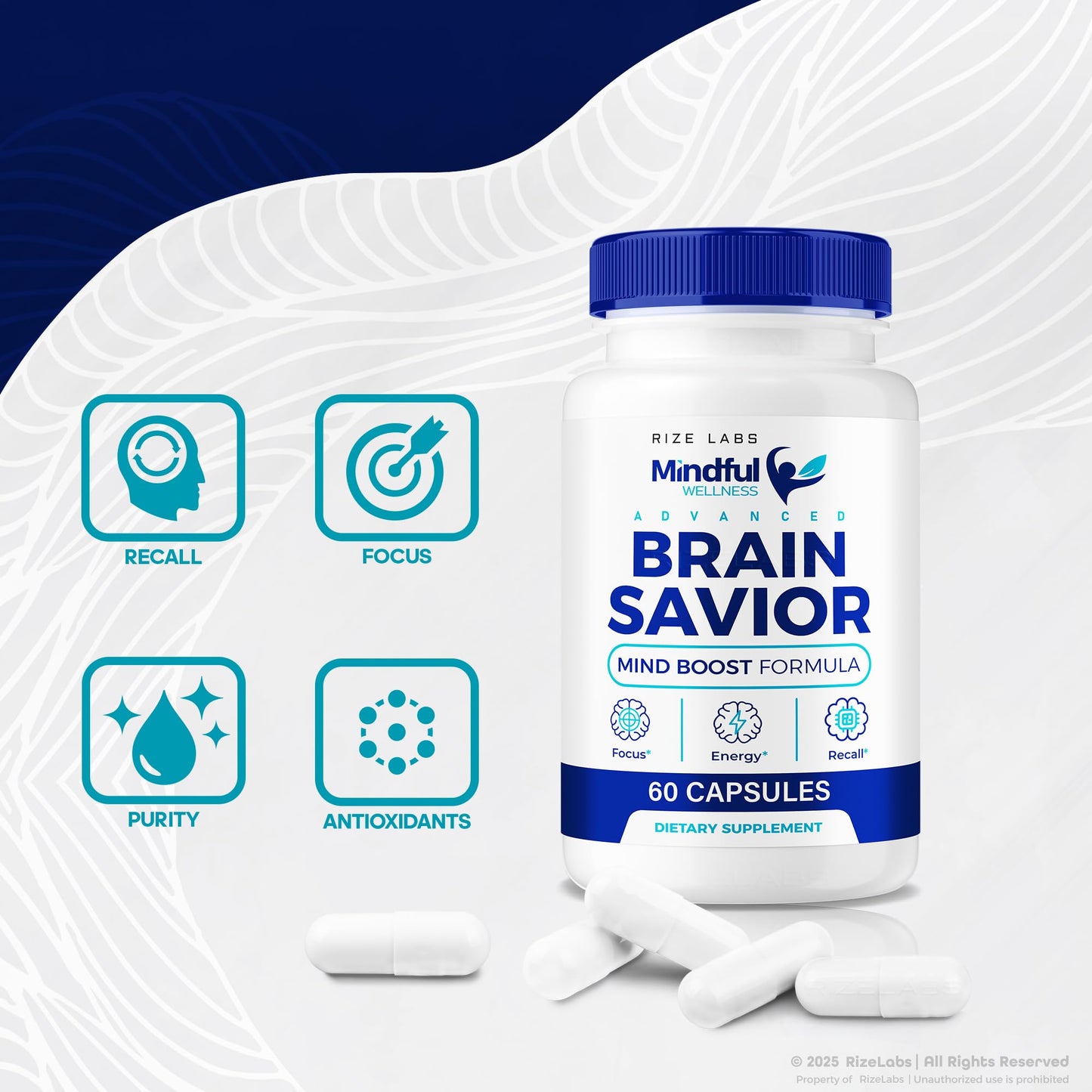 rize labs Mindful Wellness Brain Savior 60 Capsules
