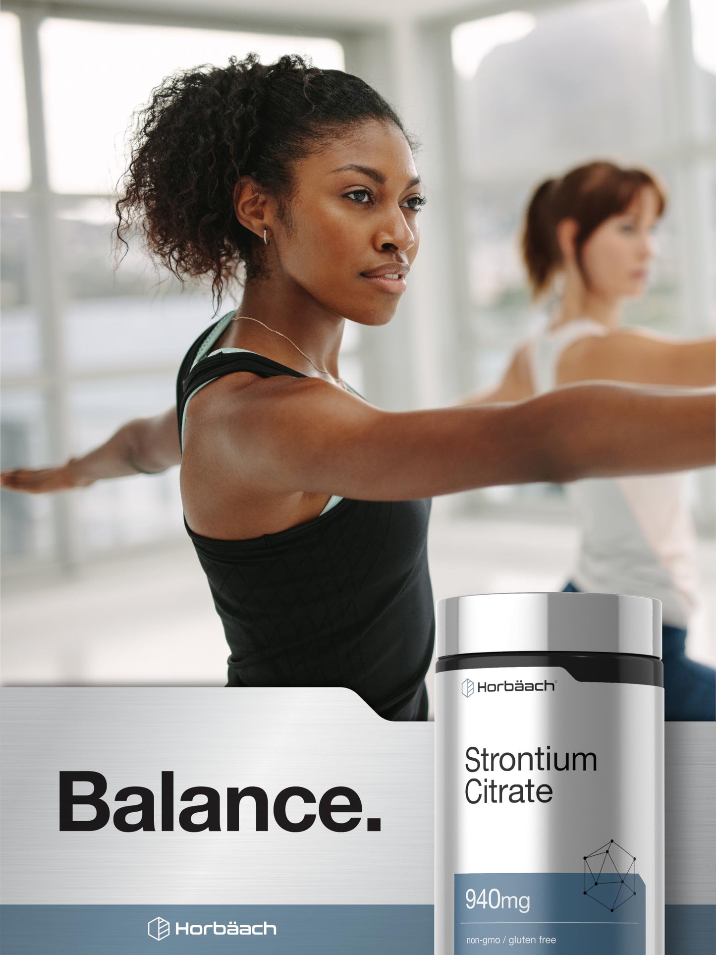 Horbäach Strontium Citrate 940 mg Capsules, 180 Count
