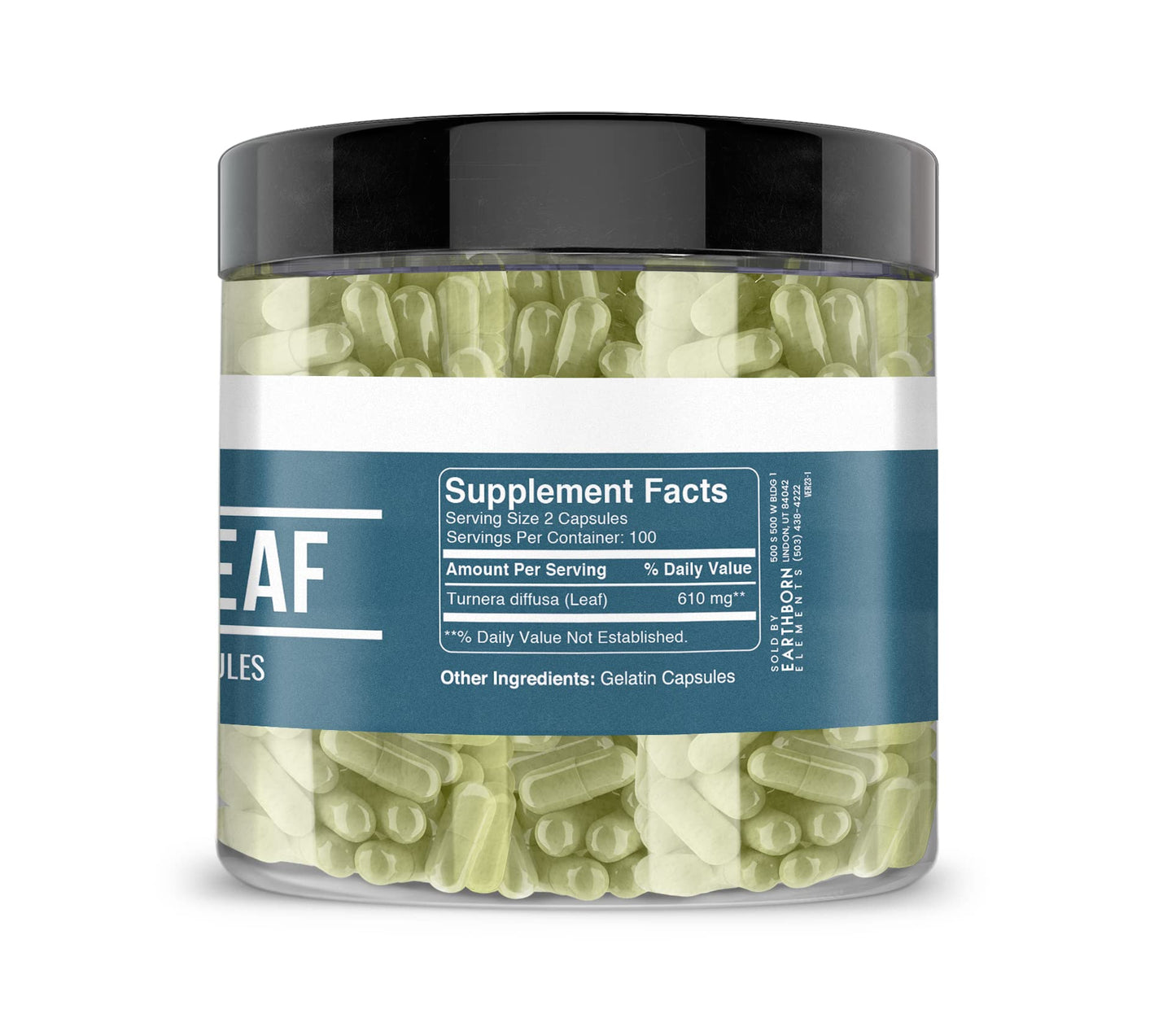Earthborn Elements Damiana Leaf 200 Capsules