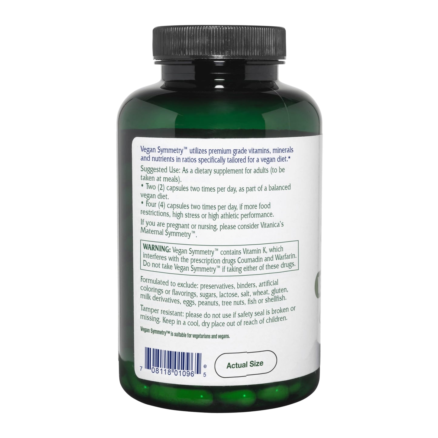 Vitanica Vegan Symmetry Capsules 120 Count
