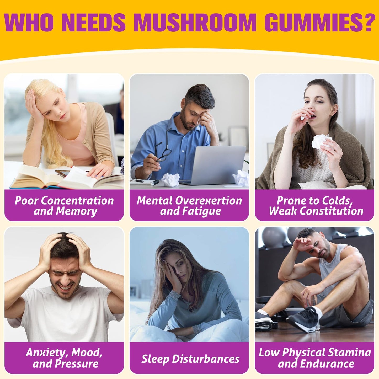 Basopum Mushroom Gummies 4000mg, 180 Count
