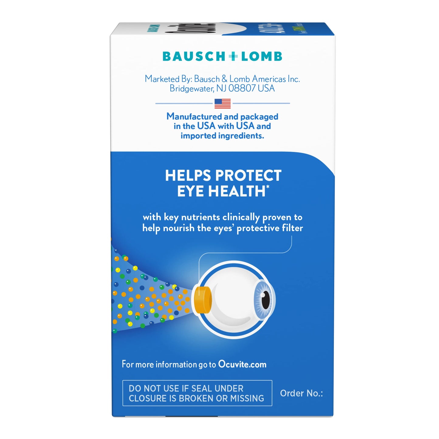 Bausch + Lomb Ocuvite Adult 50+ Eye Health Vitamins and Minerals with Lutein, Zeaxanthin and Omega-3 Softgels, 90 Count