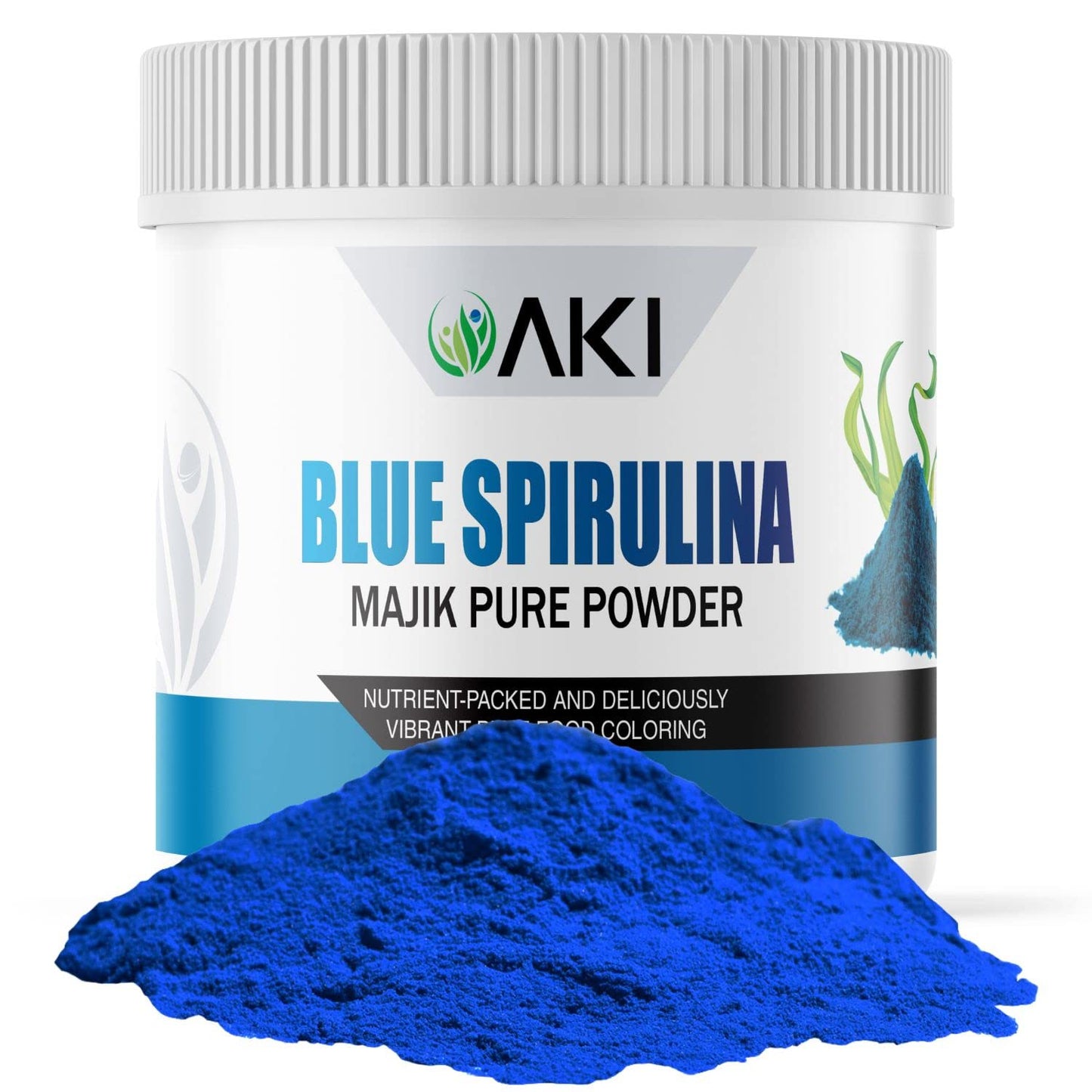 AKI ORGANIC E18 Grade Blue Spirulina Powder 2 oz