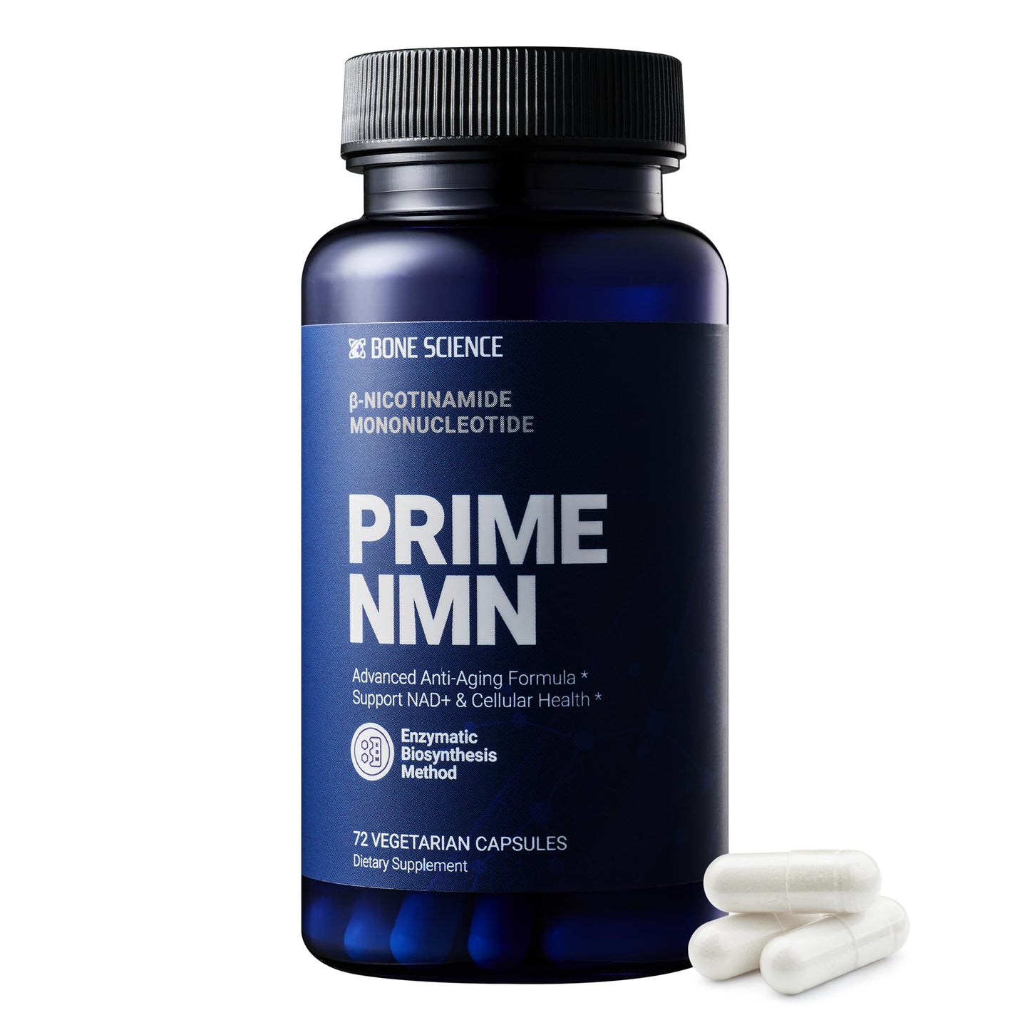 BONE SCIENCE Uthever NMN & Pterostilbene 6-in-1 Complex with Resveratrol, Glutathione & BioPerine Capsules, 72 Count