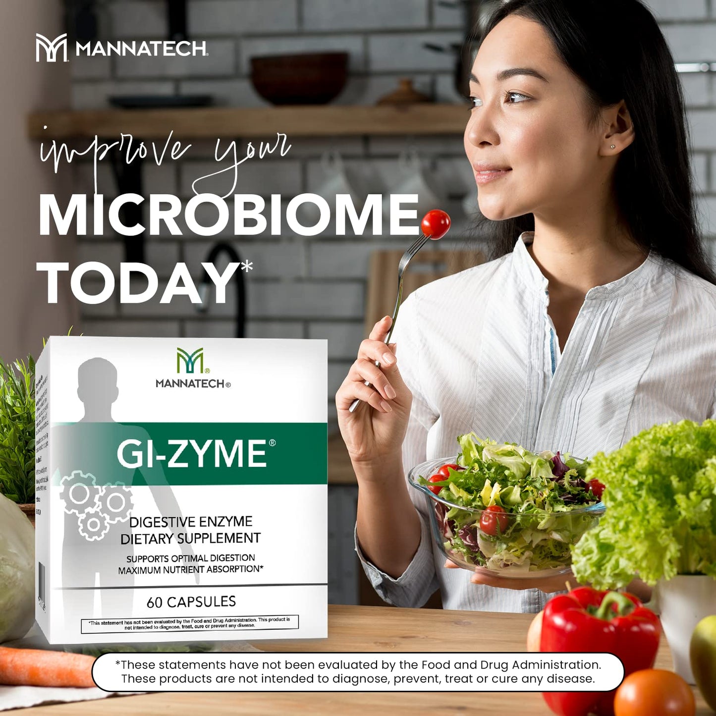 Mannatech GI-Zyme 60 Capsules