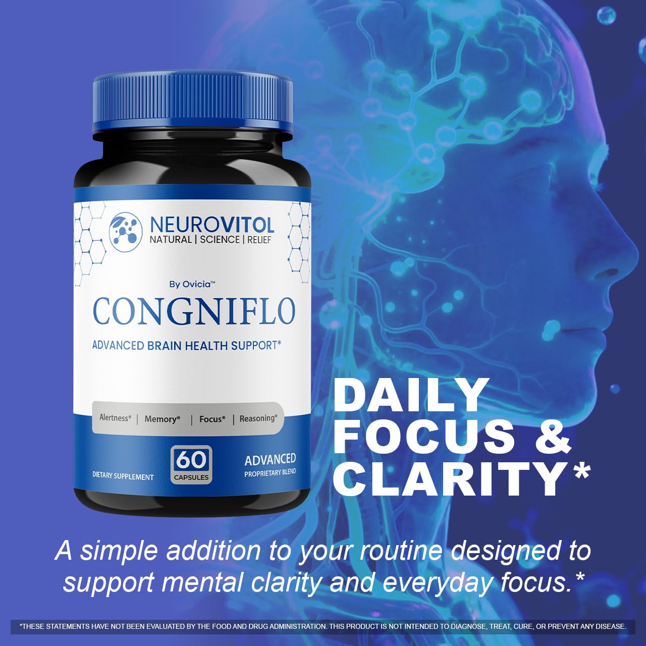 OVICIA NeuroVitol Cogniflo Capsules, 60 Capsules
