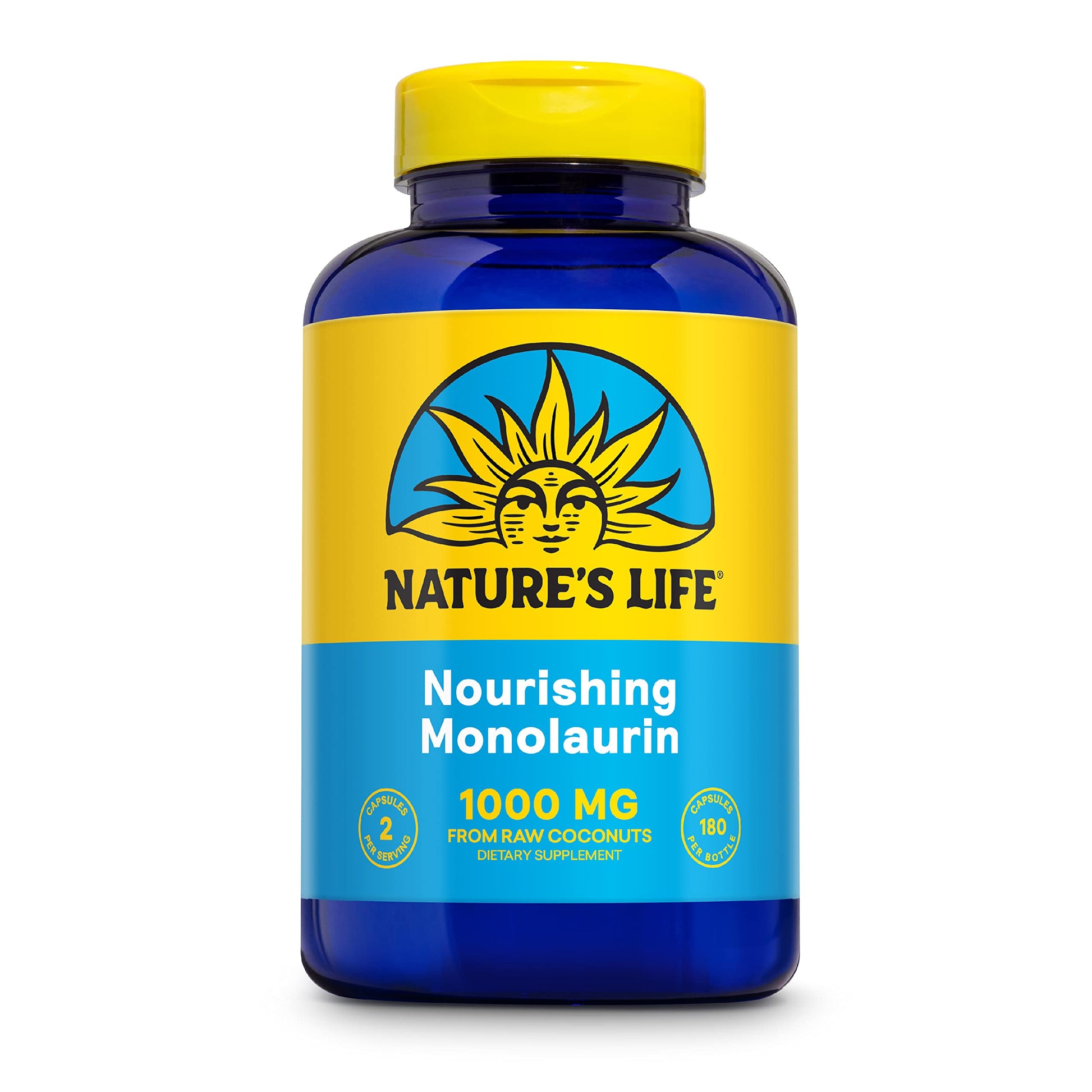Nature's Life Monolaurin 1000 mg, 180 Capsules