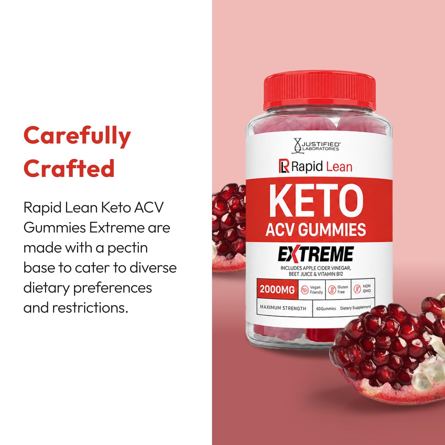 Justified Laboratories Rapid Lean Keto ACV Extreme (2000 mg) 300 Gummies