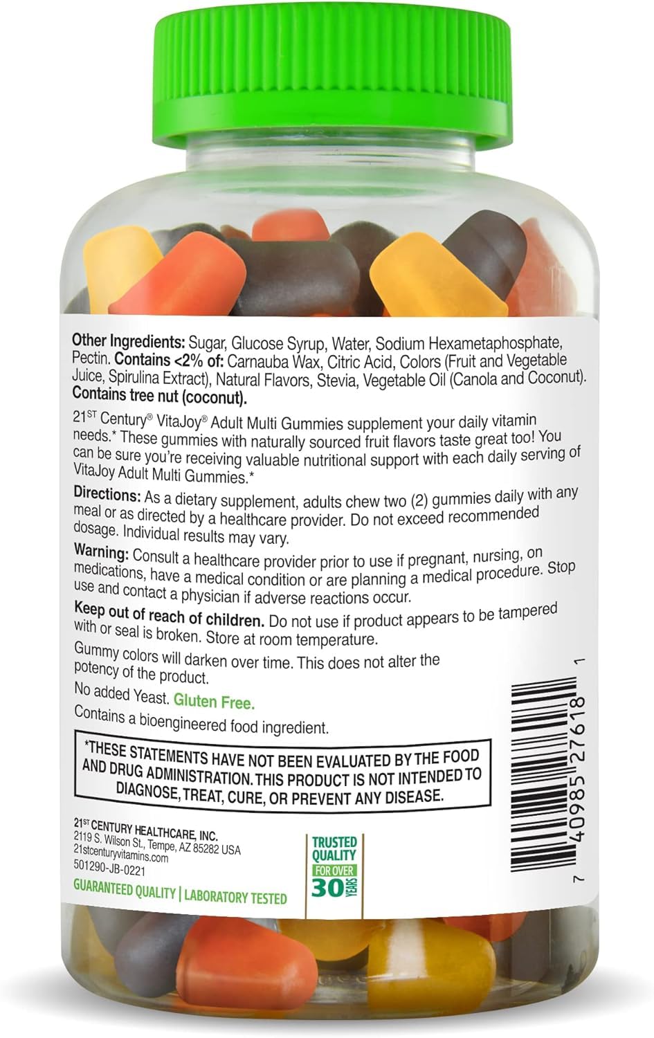 21st Century Vitajoy Vitamin Fruit Flavors Cherry and Strawberry Gummy, 120 Count