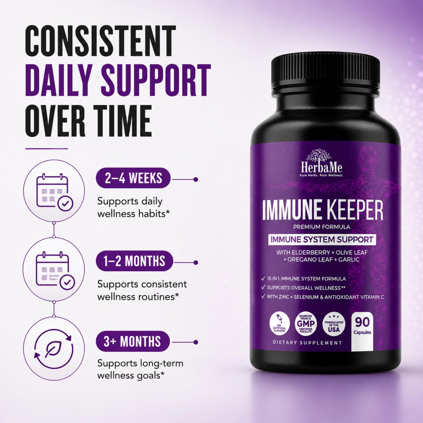 HerbaMe Immune Support Capsules 90