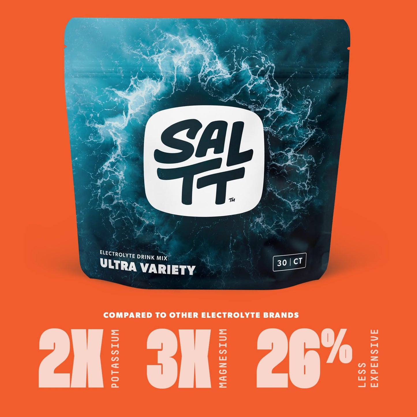 Keto Chow SALTT Electrolytes Powder Packets, Ultra Variety Pack, 30 Packets