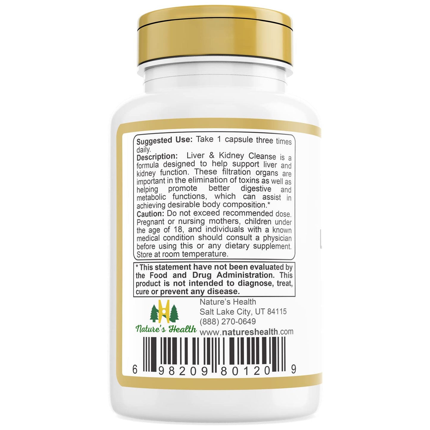 Nature's Health Liver and Kidney Cleanse Supplement – Rehmannia Formula – Naturally Detox and Boost Vitality Vegetarian Capsules, 90 Count