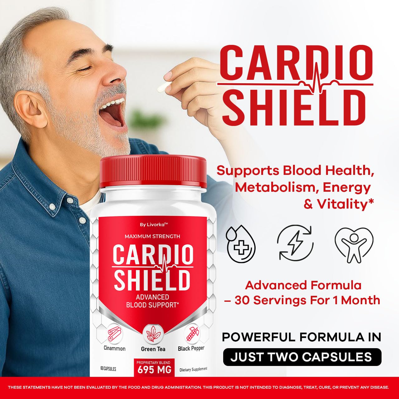 LIVORKA Cardio Shield Capsules, 180 Capsules