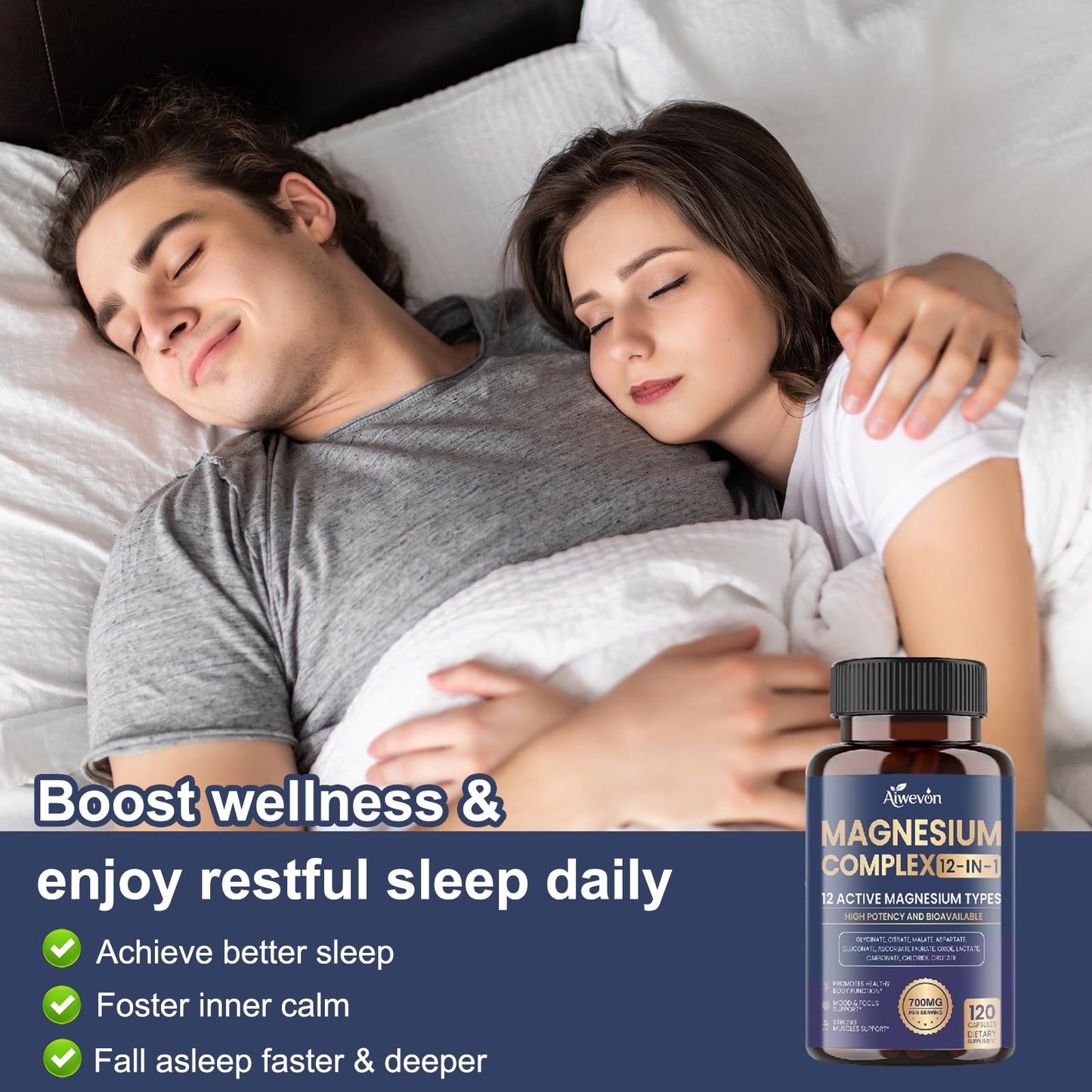 Aiwevon Magnesium Complex 700mg Capsule, 120 Capsules