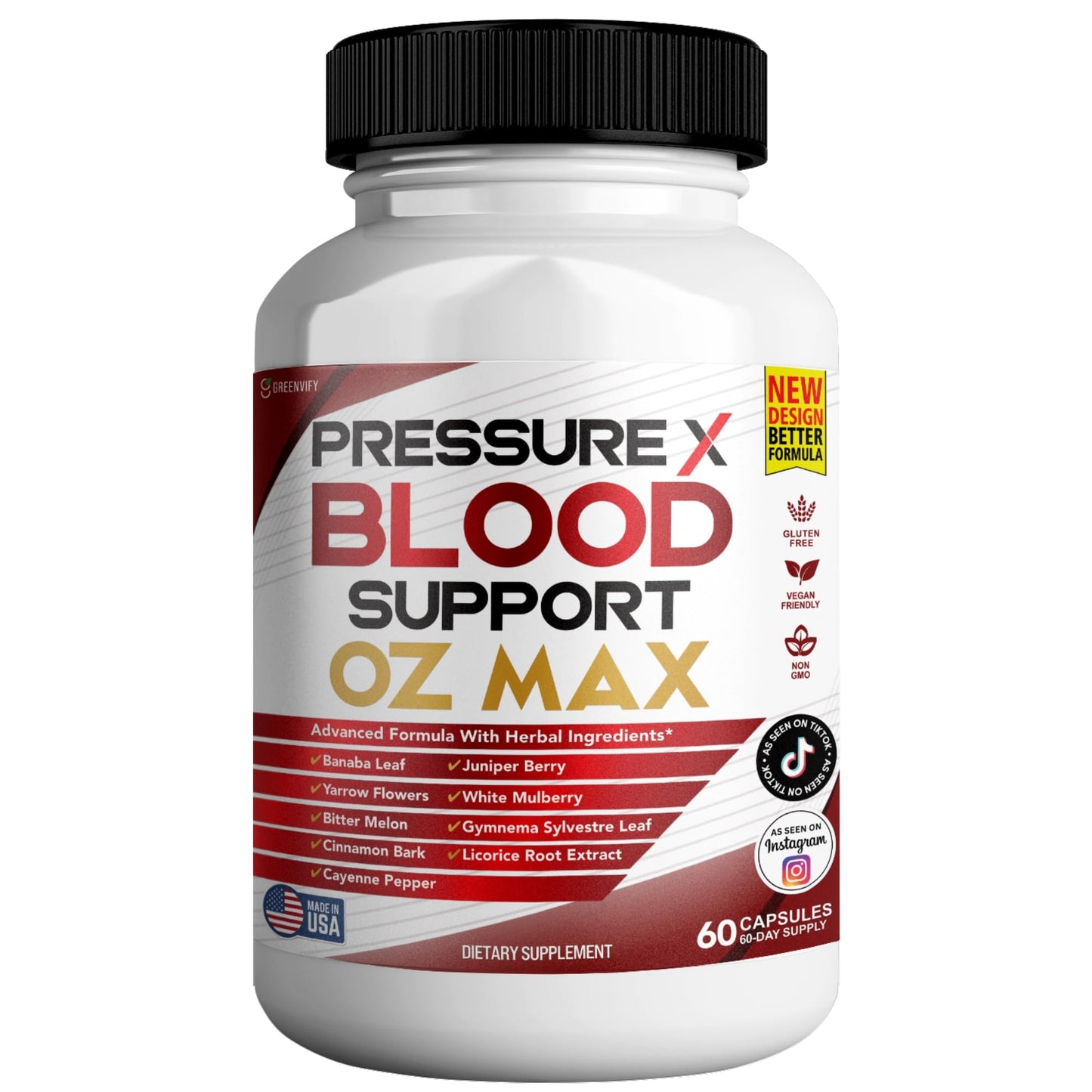 GREENVIFY Pressure X Blood Support Capsule, 60 Count