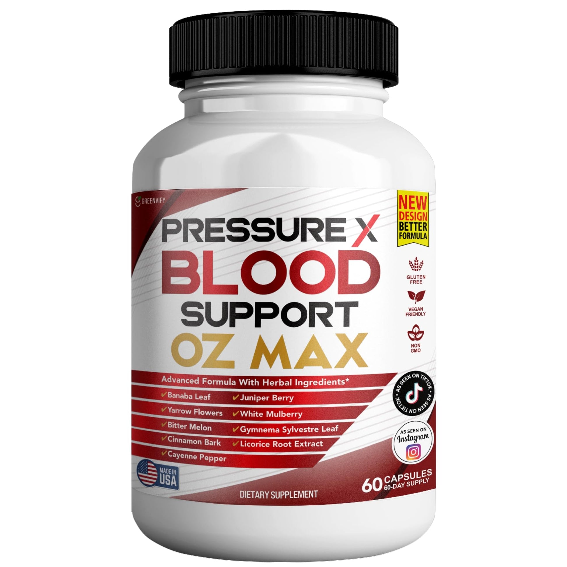 GREENVIFY Pressure X Blood Support Capsule, 60 Count