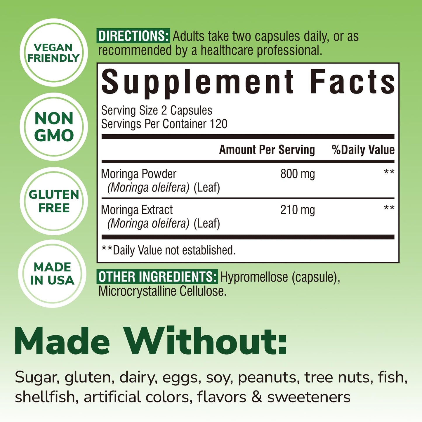 Vitalibre Moringa Capsule 240 Capsules
