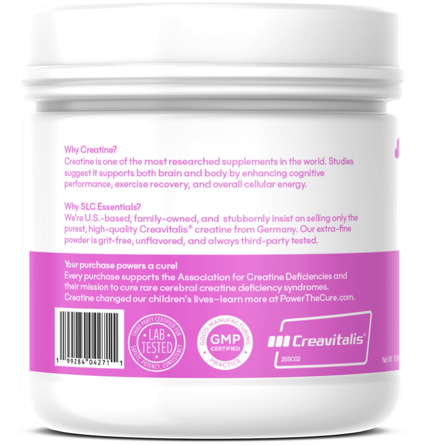 SLC Essentials Creatine Monohydrate Powder 10.6 Ounce
